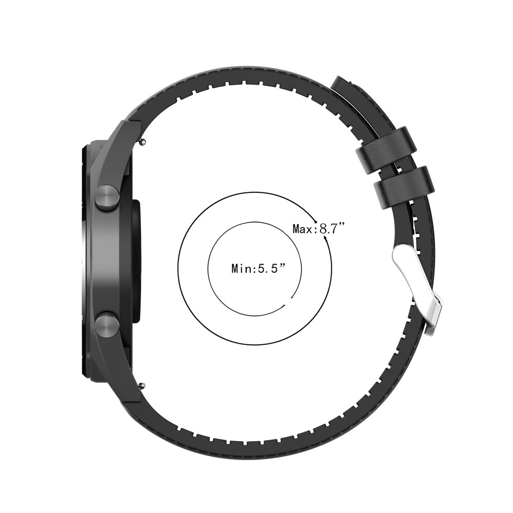 Techsuit W007 szíj Samsung Galaxy Watch / Huawei Watch sorozathoz, 22mm, Fekete