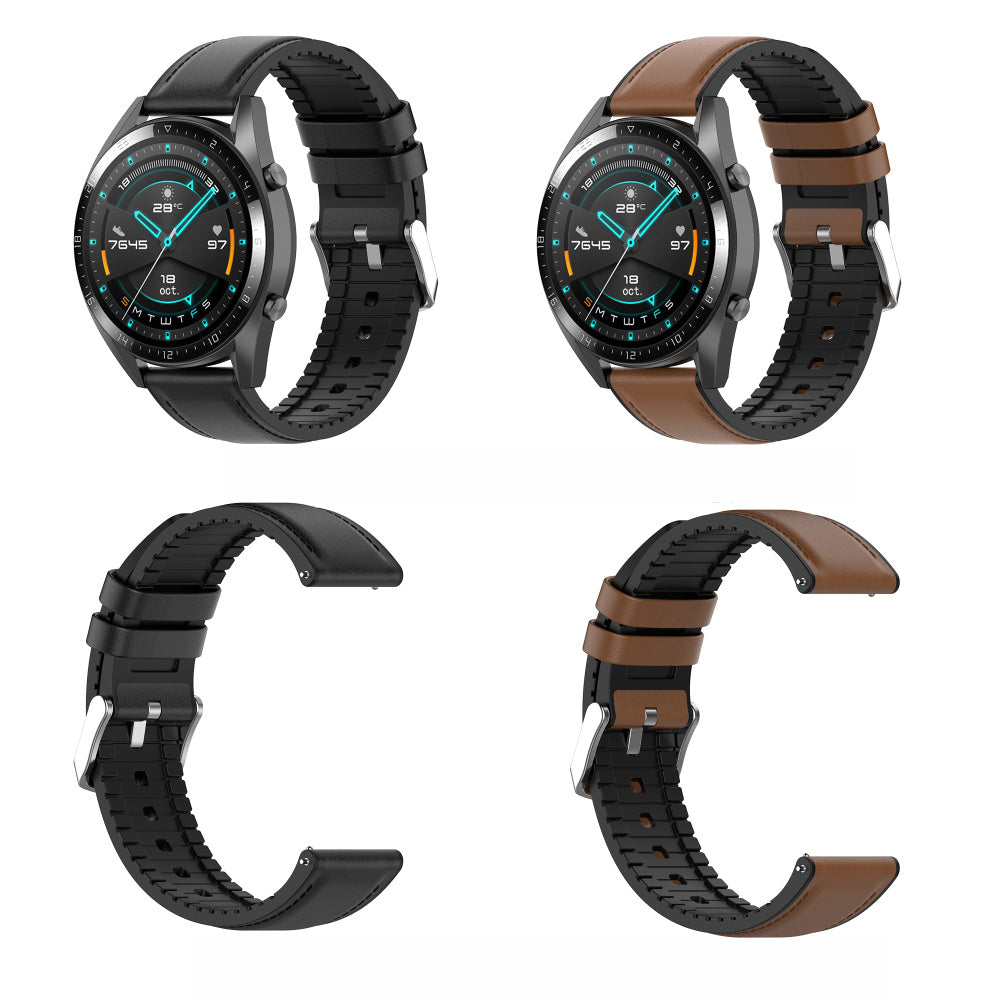 Techsuit W007 szíj Samsung Galaxy Watch / Huawei Watch sorozathoz, 22mm, Fekete