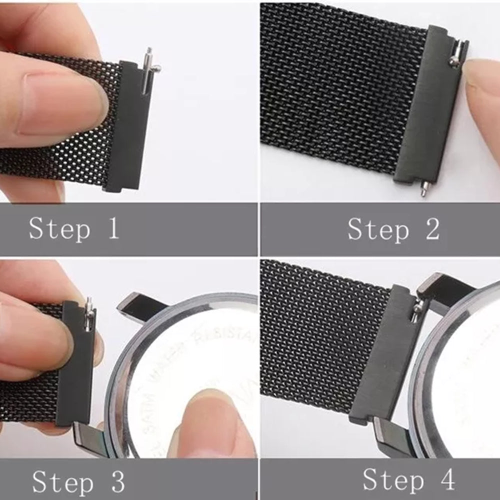 Techsuit W009 szíj Samsung Galaxy Watch / Huawei Watch sorozathoz, 20mm, Ezüst