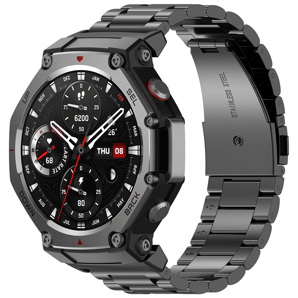 Techsuit W010 szíj az Amazfit T-Rex 3-hoz, Fekete