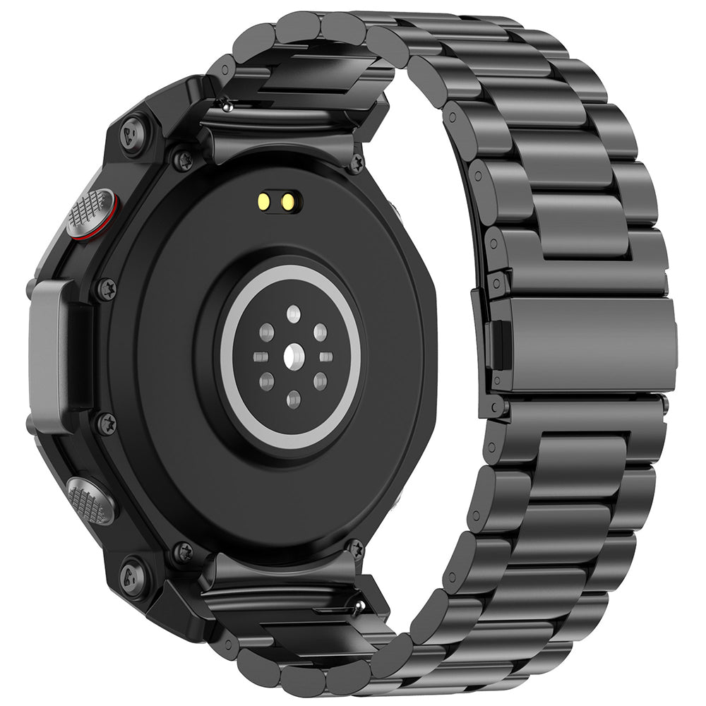 Techsuit W010 szíj az Amazfit T-Rex 3-hoz, Fekete