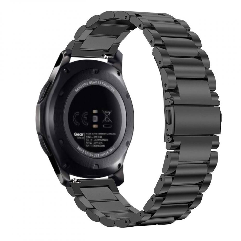 Techsuit W010 szíj Samsung Galaxy Watch / Huawei Watch sorozathoz, 20mm, Fekete