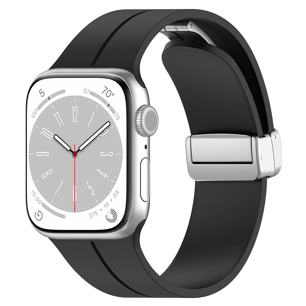 Techsuit W011 szíj Apple Watch 49mm / 46mm / 45mm / 44mm / 42mm sorozathoz, Fekete