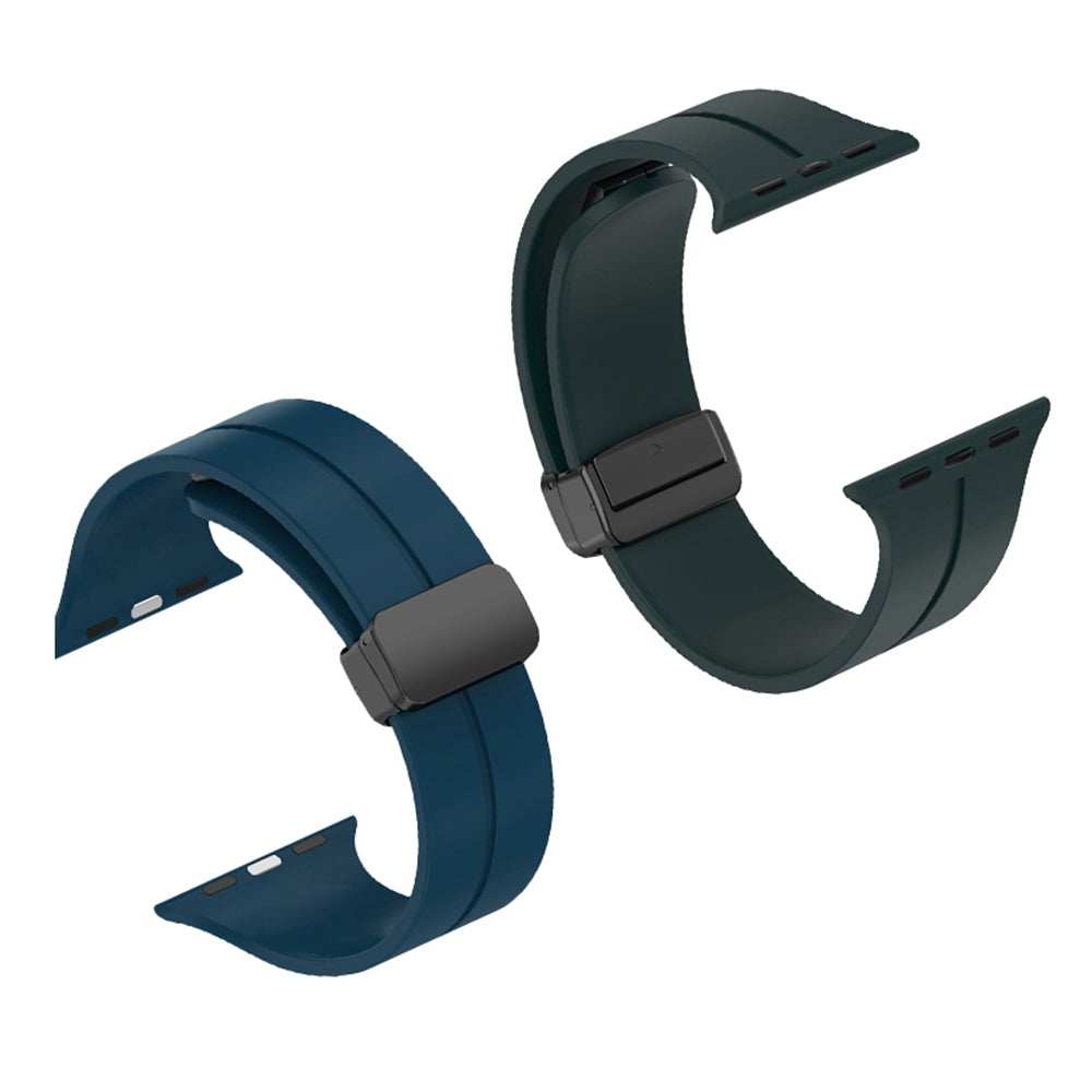 Techsuit W011 szíj Apple Watch 49mm / 46mm / 45mm / 44mm / 42mm sorozathoz, Fekete