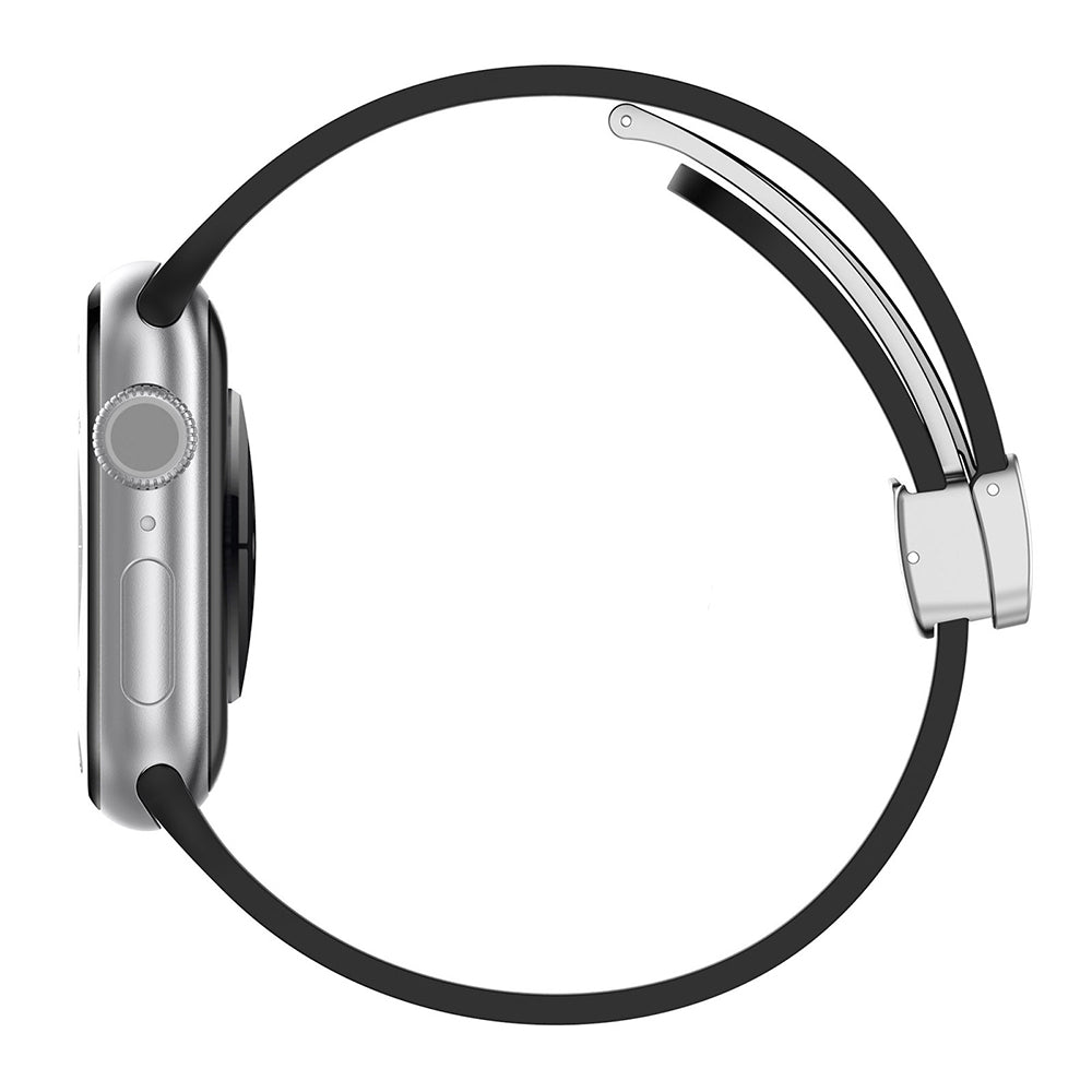 Techsuit W011 szíj Apple Watch 49mm / 46mm / 45mm / 44mm / 42mm sorozathoz, Fekete
