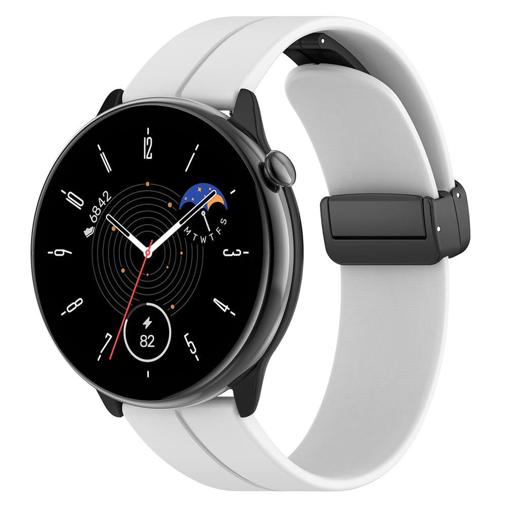 Techsuit W011 szíj Huawei Watch / Garmin Watch sorozathoz, 18mm, Fehér