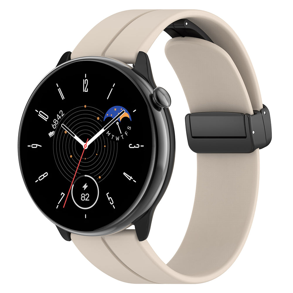 Techsuit W011 szíj Huawei Watch / Garmin Watch sorozathoz, 18mm, Bézs