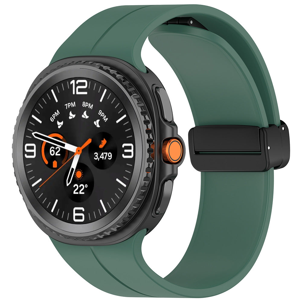 Techsuit W011 szíj Samsung Galaxy Watch8 / Watch8 Classic sorozathoz, Sötétzöld
