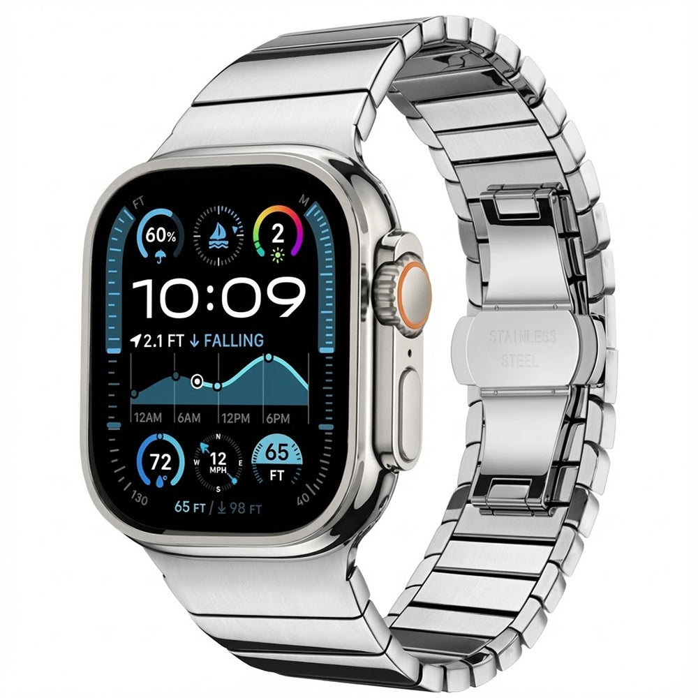 Techsuit W012 szíj Apple Watch 49mm / 46mm / 45mm / 44mm / 42mm sorozathoz, Ezüst