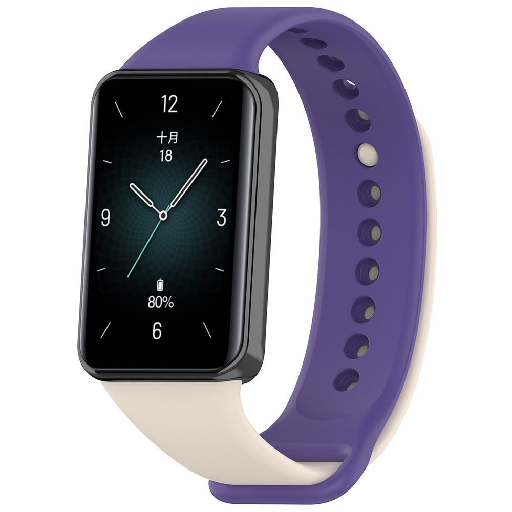 Techsuit W014 szíj Honor Band 9-hez, Krémszínű Lila