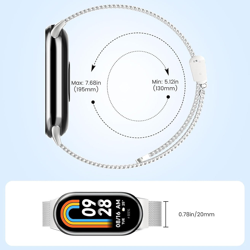 Techsuit W022 szíj Xiaomi Smart Band 9 / 8-hoz, 15mm, Arany