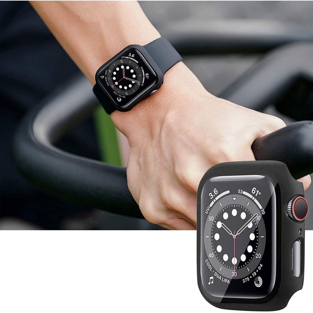 Techsuit W031 szíj Apple Watch 42mm / 41mm / 40mm / 38mm sorozathoz, Fekete