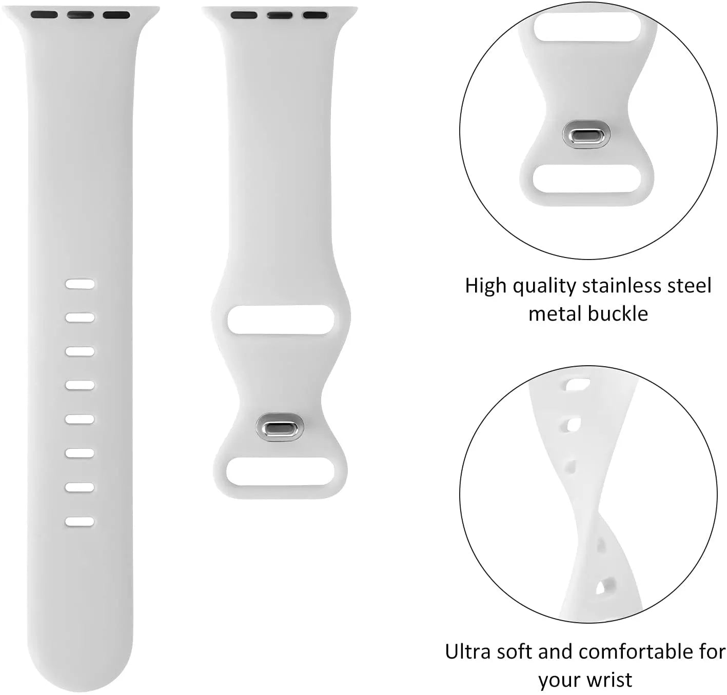 Techsuit W031 szíj Apple Watch 49mm / 46mm / 45mm / 44mm / 42mm sorozathoz, Szürke