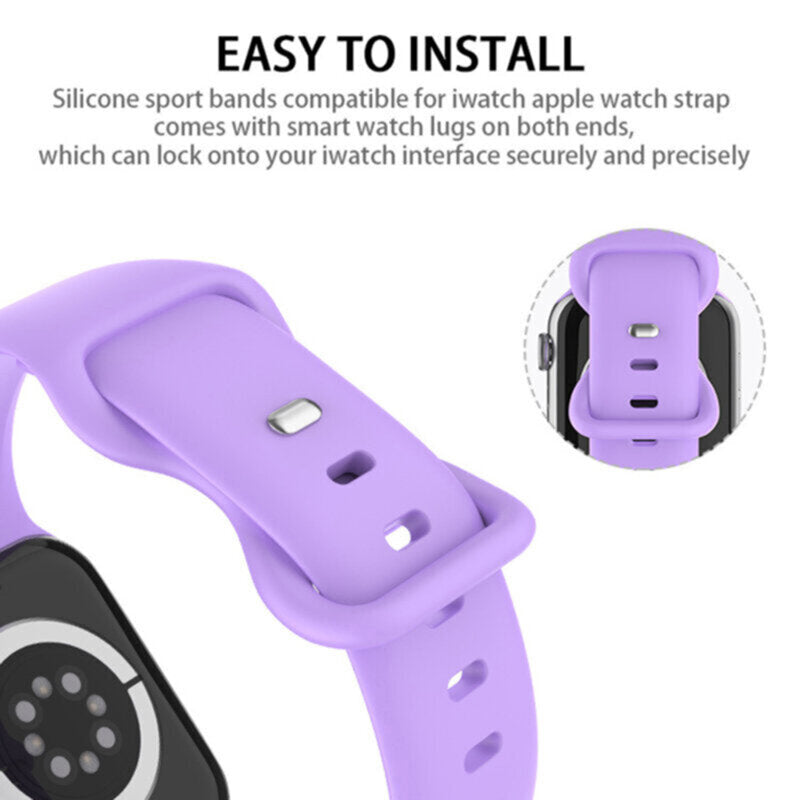 Techsuit W031 szíj Apple Watch 49mm / 46mm / 45mm / 44mm / 42mm sorozathoz, Sötétlila