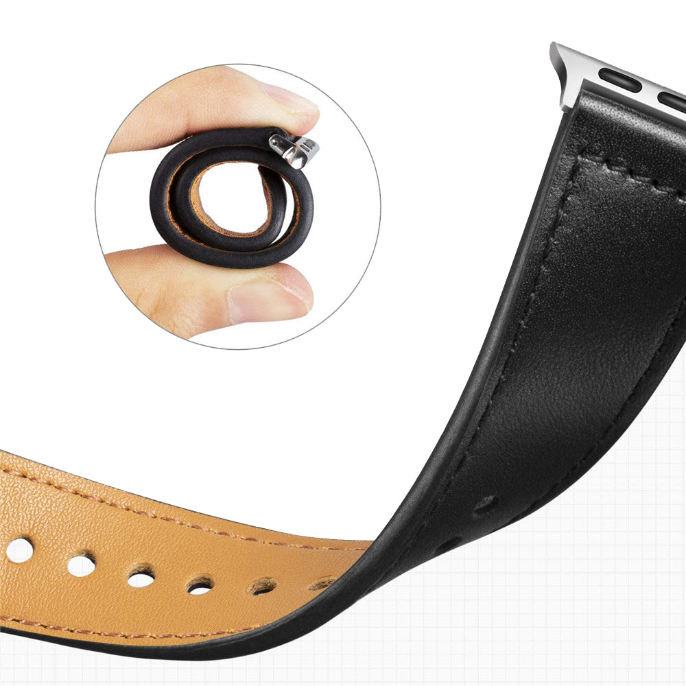 Techsuit W033 szíj Apple Watch 42mm / 41mm / 40mm / 38mm sorozathoz, Fekete