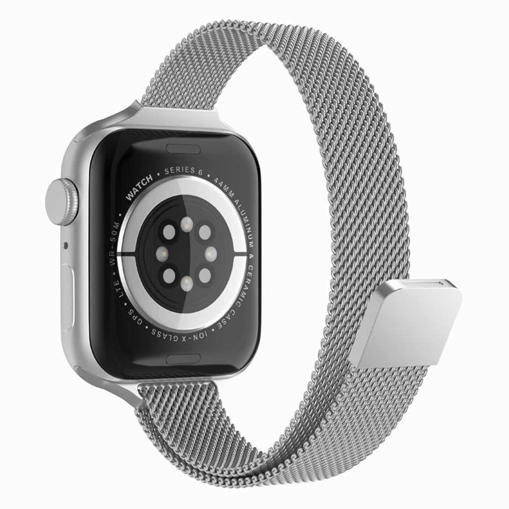 Techsuit W034 szíj Apple Watch 49mm / 46mm / 45mm / 44mm / 42mm sorozathoz, Ezüst