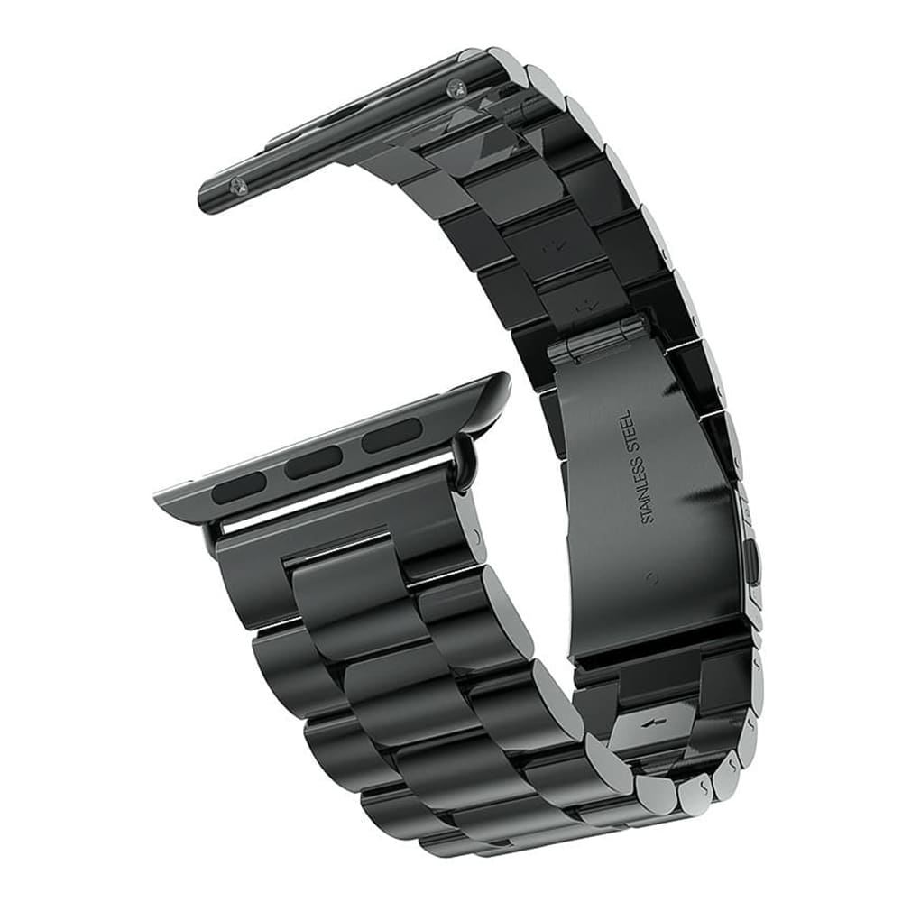 Techsuit W036 szíj Apple Watch 49mm / 46mm / 45mm / 44mm / 42mm sorozathoz, Fekete