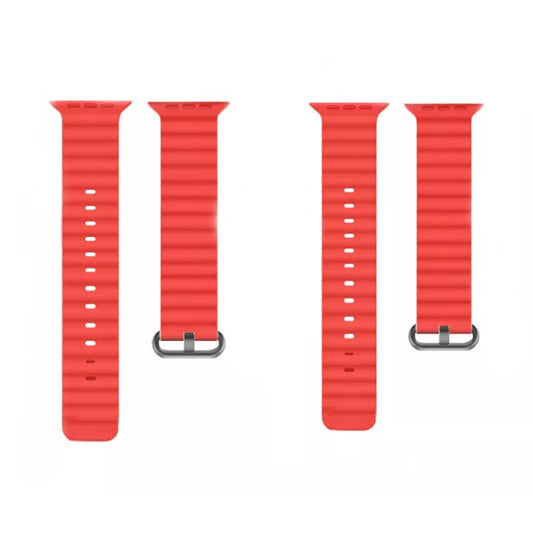 Techsuit W038 szíj Apple Watch 49mm / 46mm / 45mm / 44mm / 42mm sorozathoz, Piros