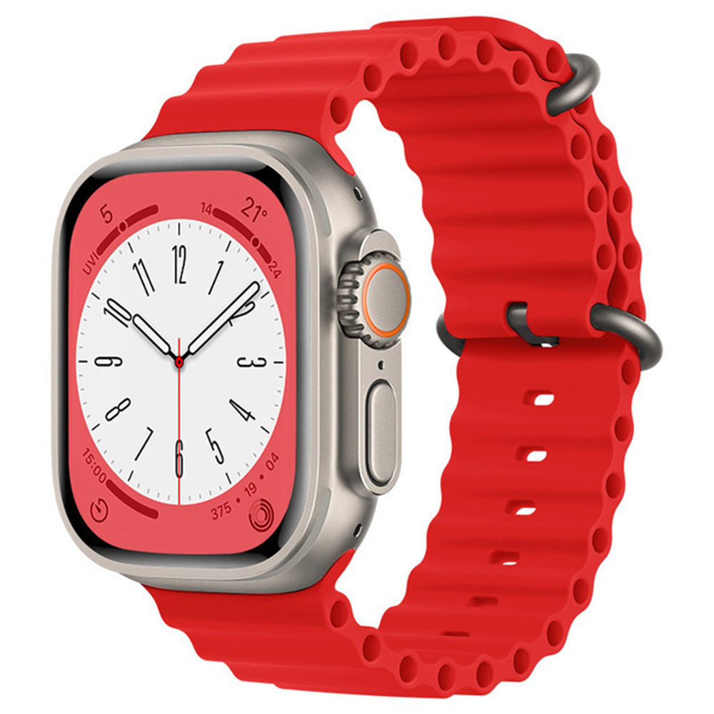 Techsuit W038 szíj Apple Watch 42mm / 41mm / 40mm / 38mm sorozathoz, Piros