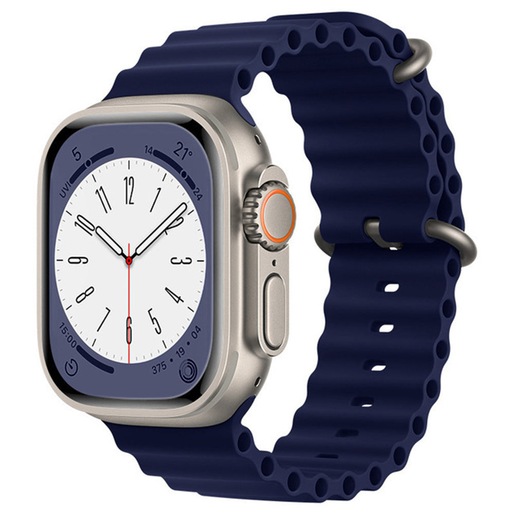 Techsuit W038 szíj Apple Watch 49mm / 46mm / 45mm / 44mm / 42mm sorozathoz, tengerészkék