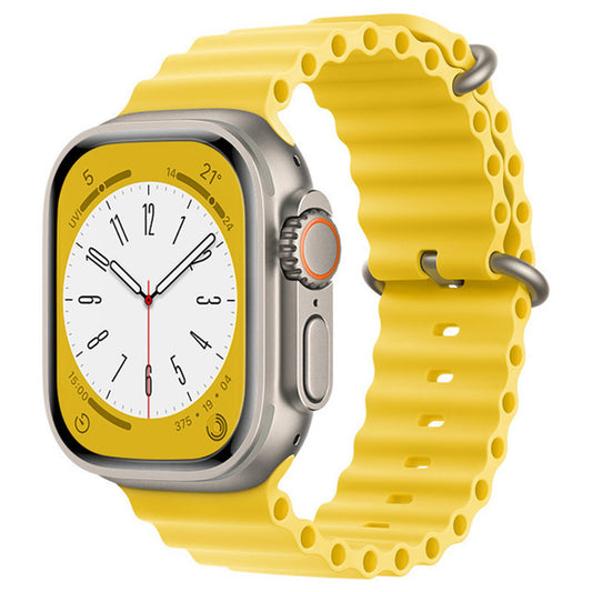 Techsuit W038 szíj Apple Watch 49mm / 46mm / 45mm / 44mm / 42mm sorozathoz, Sárga