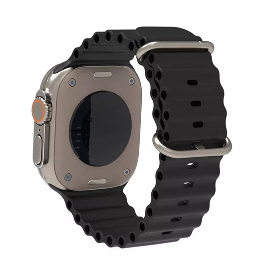 Techsuit W038 szíj Apple Watch 49mm / 46mm / 45mm / 44mm / 42mm sorozathoz, Fekete