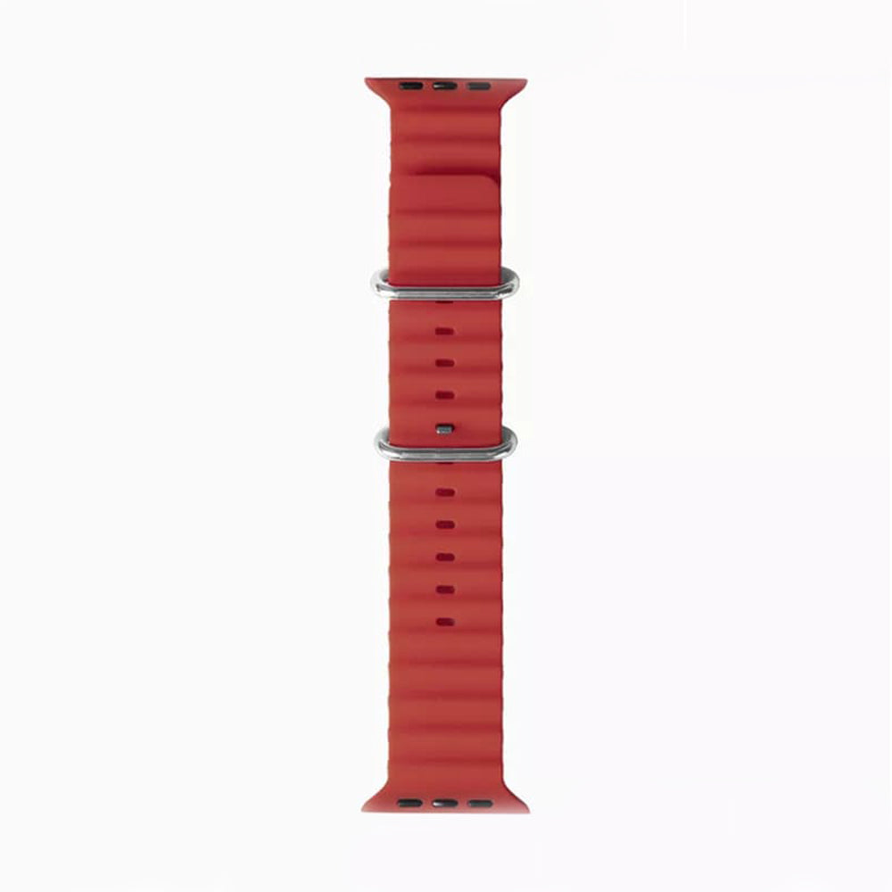 Techsuit W038 szíj Apple Watch 49mm / 46mm / 45mm / 44mm / 42mm sorozathoz, Sötétvörös