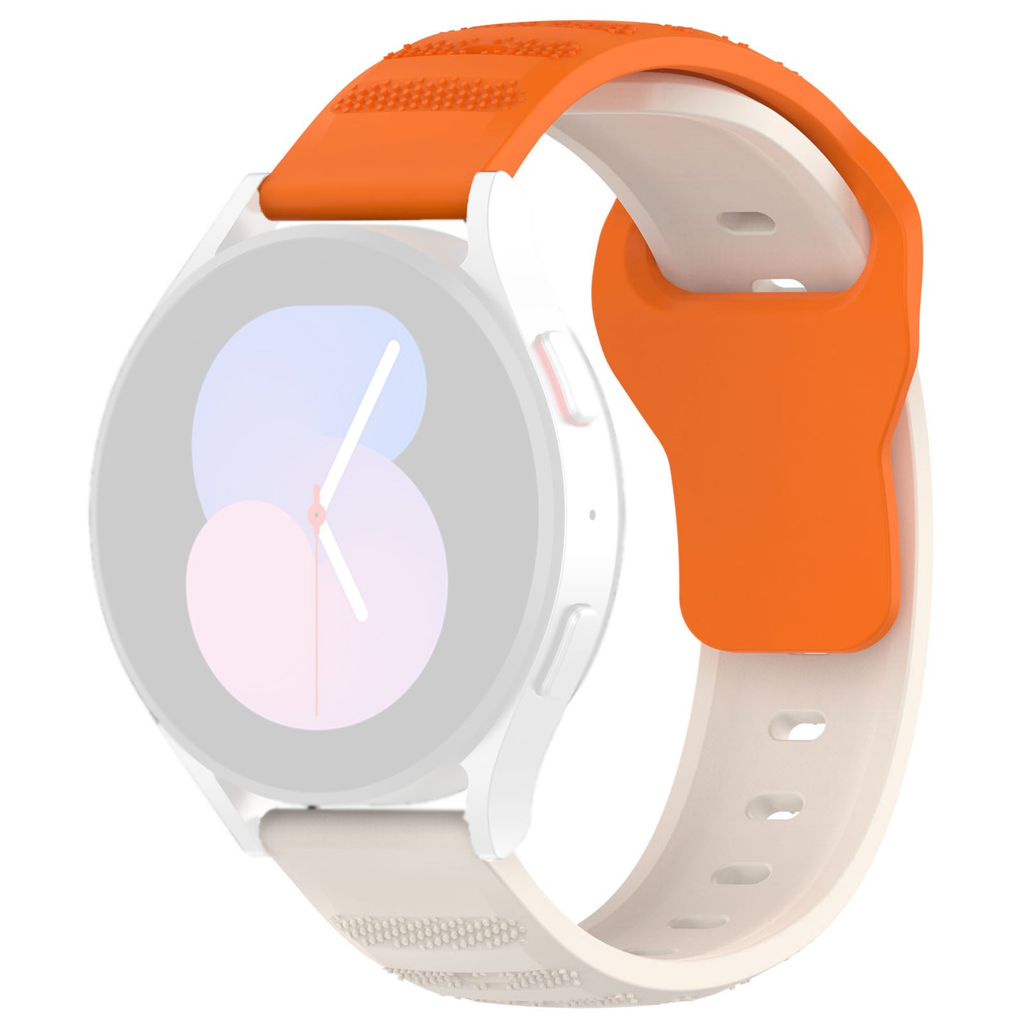 Techsuit W050 szíj Samsung Galaxy Watch / Huawei Watch sorozathoz, Narancssárga Bézs