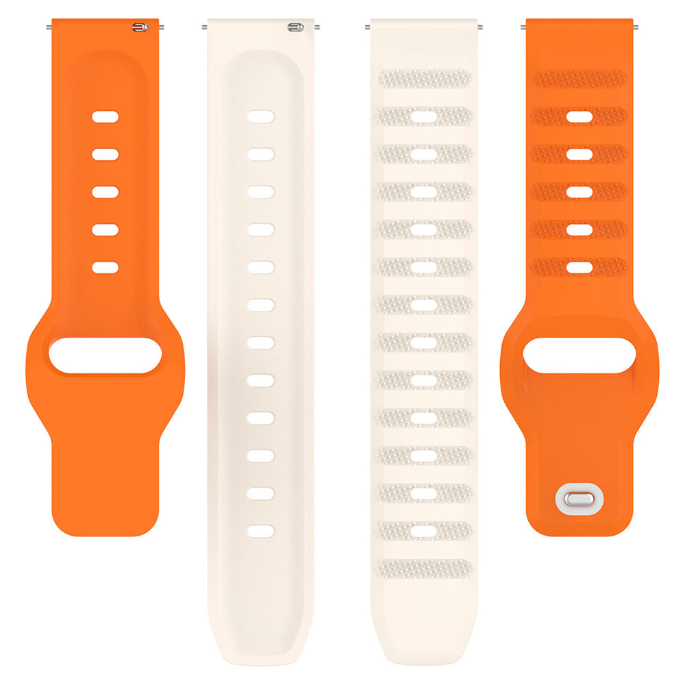 Techsuit W050 szíj Samsung Galaxy Watch / Huawei Watch sorozathoz, Narancssárga Bézs