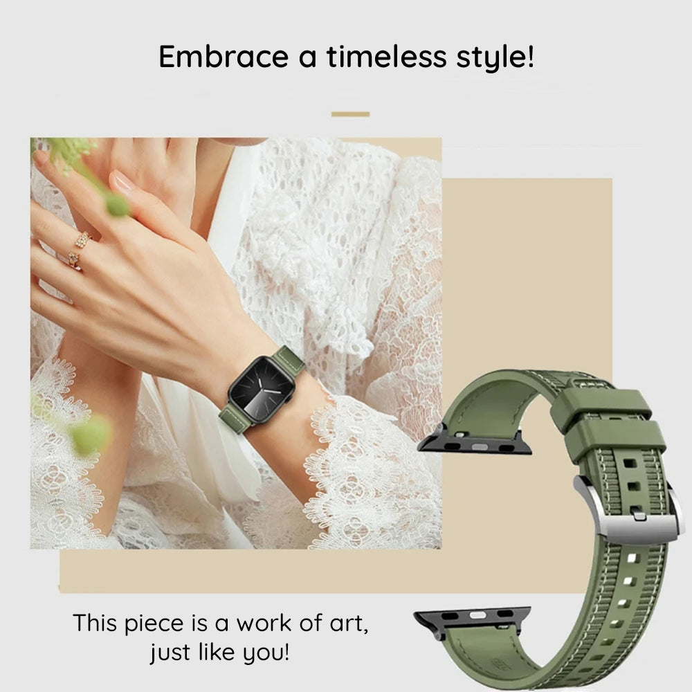 Techsuit W051 szíj Apple Watch 42mm / 41mm / 40mm / 38mm sorozathoz, Sötétkék