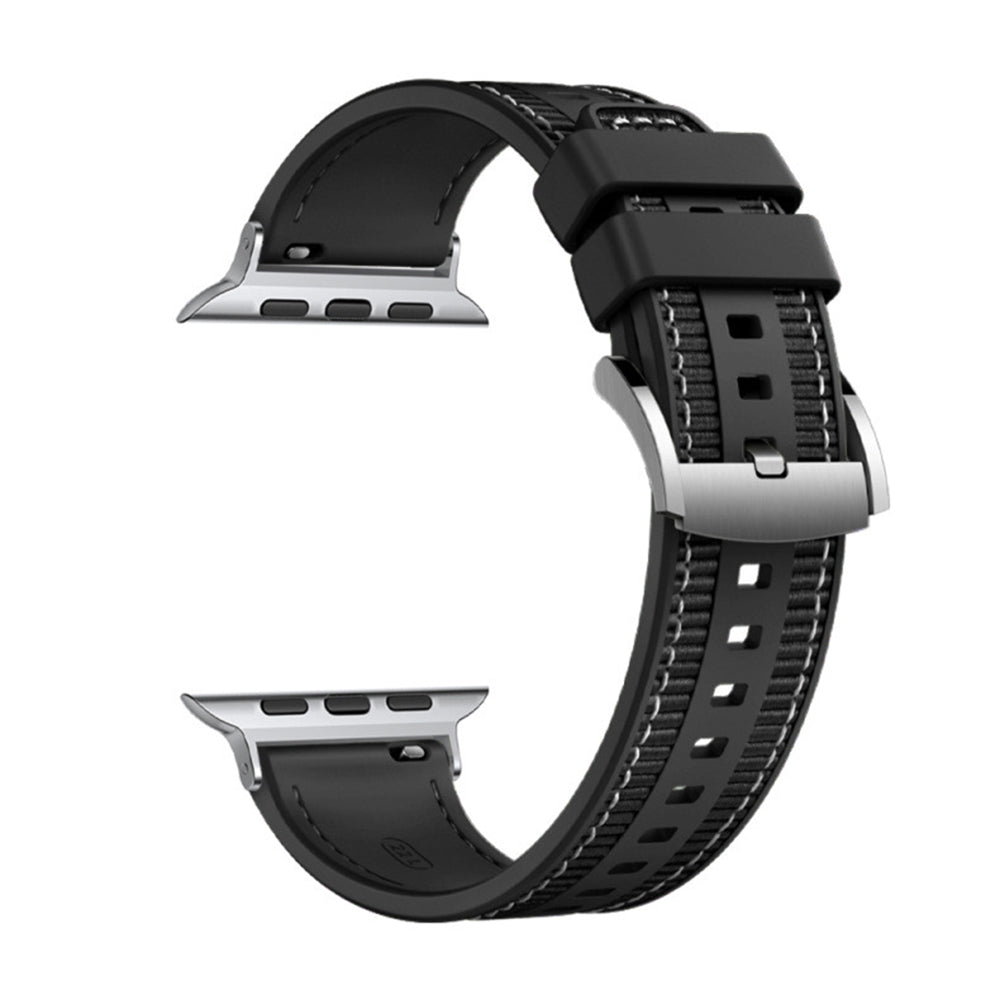 Techsuit W051 szíj Apple Watch 42mm / 41mm / 40mm / 38mm sorozathoz, Fekete