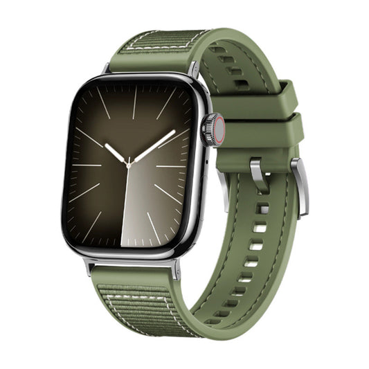 Techsuit W051 szíj Apple Watch 49mm / 46mm / 45mm / 44mm / 42mm sorozathoz, Zöld