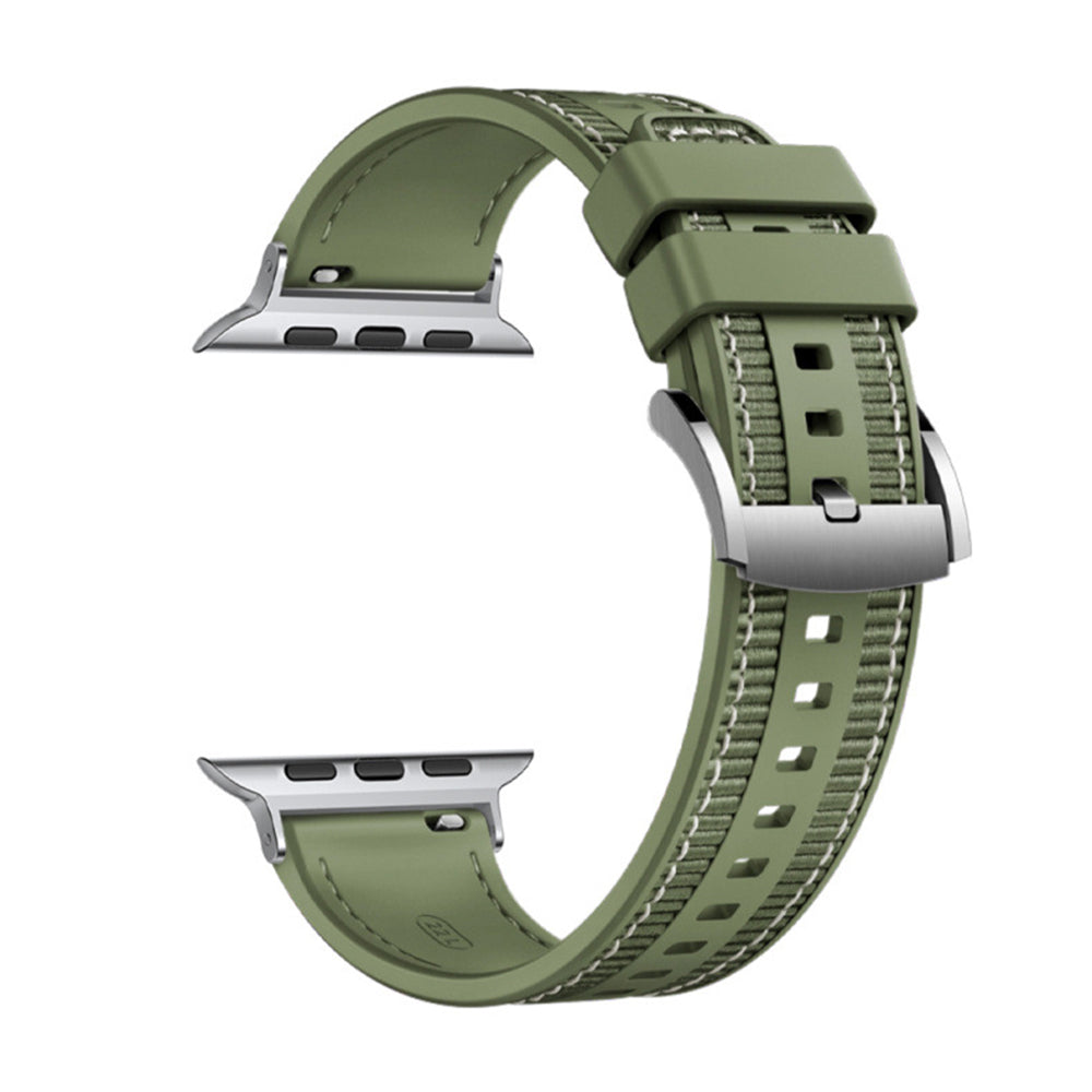 Techsuit W051 szíj Apple Watch 49mm / 46mm / 45mm / 44mm / 42mm sorozathoz, Zöld