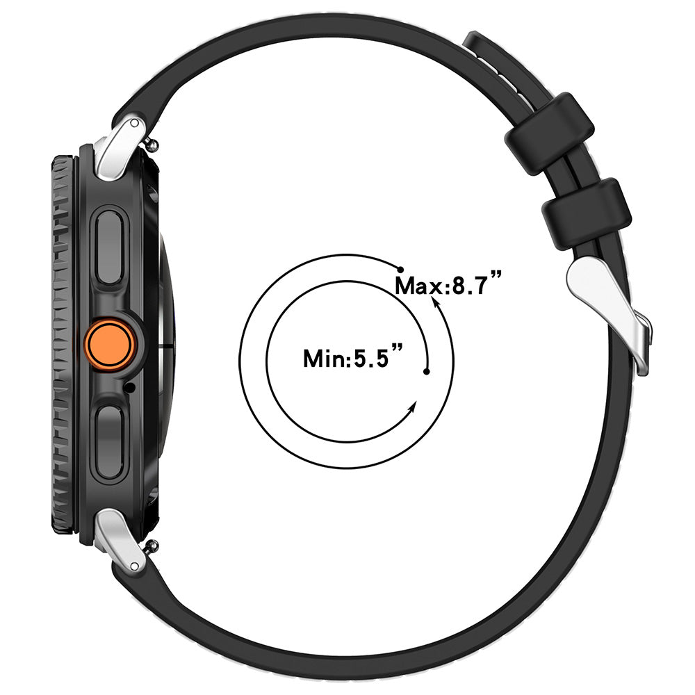 Techsuit W051 szíj Samsung Galaxy Watch8 / Watch8 Classic sorozathoz, Fekete