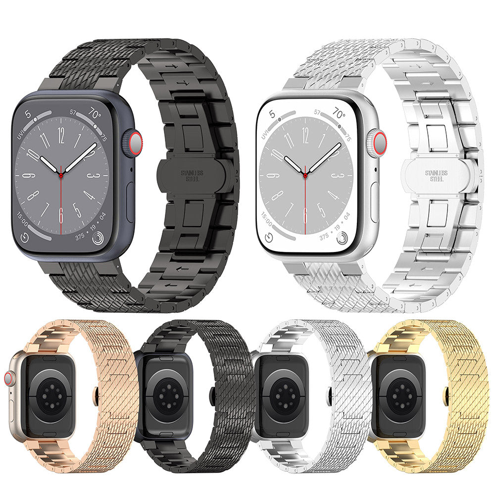 Techsuit W052 szíj Apple Watch 42mm / 41mm / 40mm / 38mm sorozathoz, Fekete