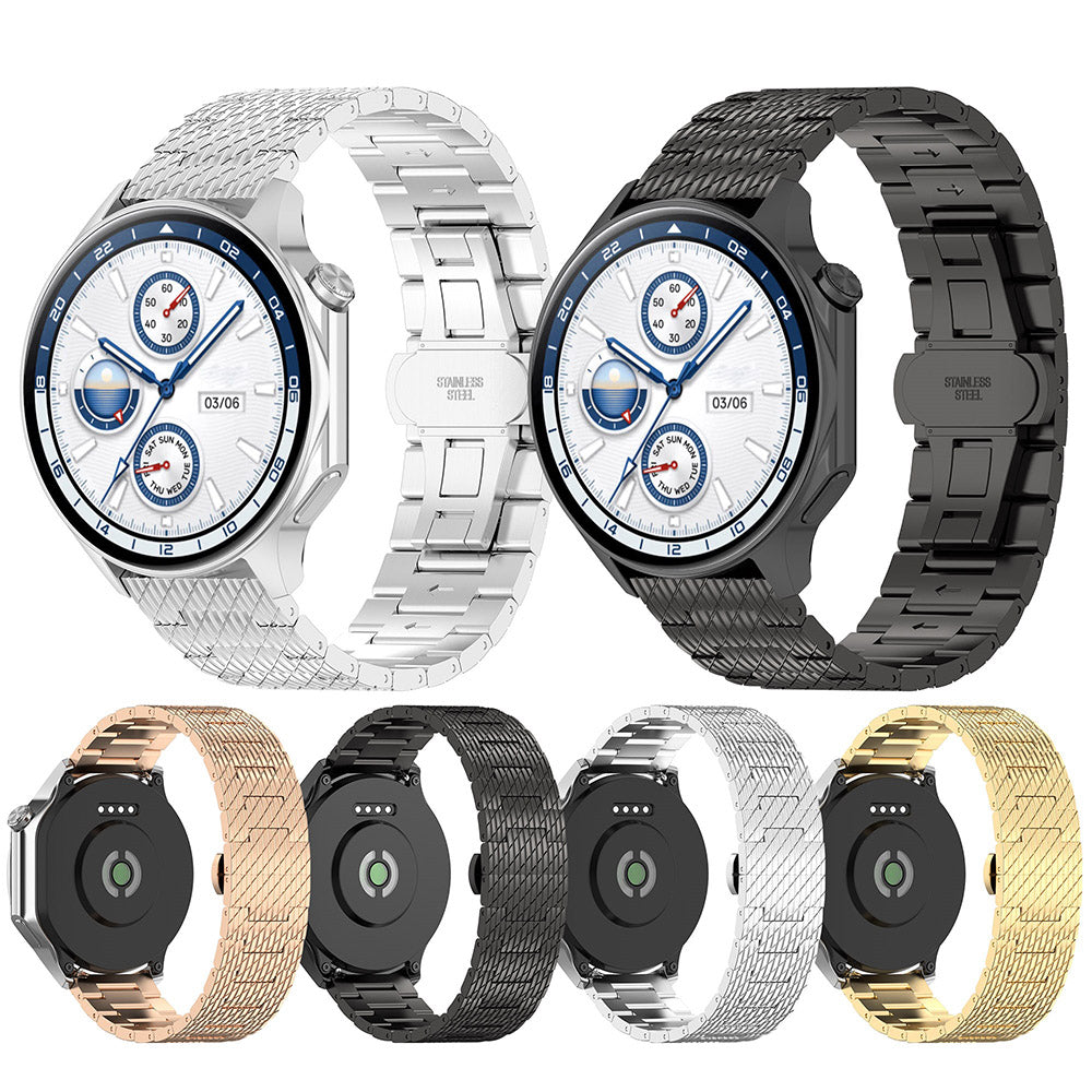 Techsuit W052 szíj Huawei Watch / Xiaomi Watch sorozathoz, 22mm, Ezüst