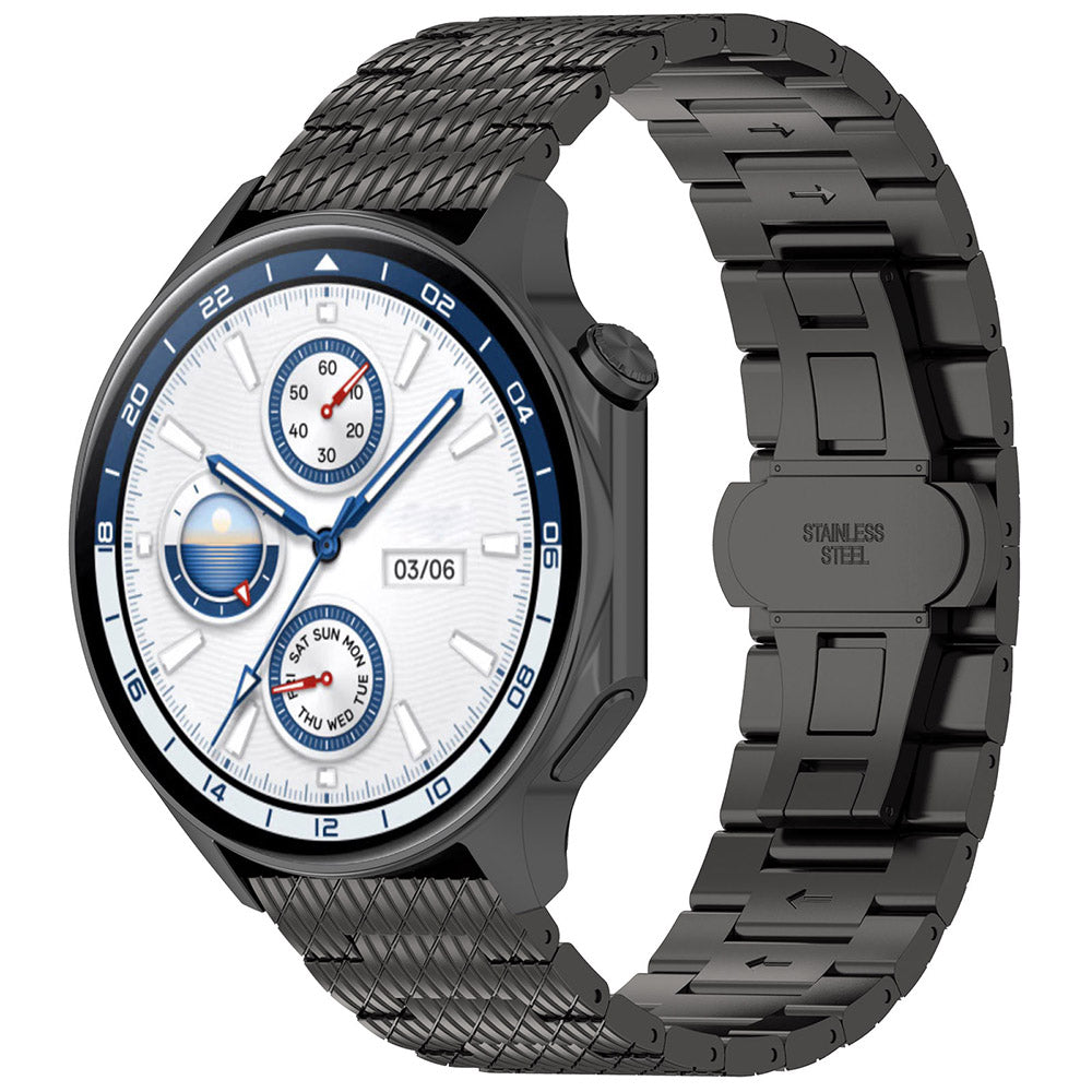 Techsuit W052 szíj Samsung Galaxy Watch / Huawei Watch sorozathoz, 20mm, Fekete