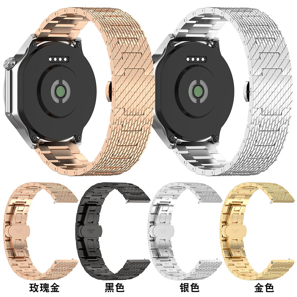 Techsuit W052 szíj Samsung Galaxy Watch / Huawei Watch sorozathoz, 20mm, Fekete