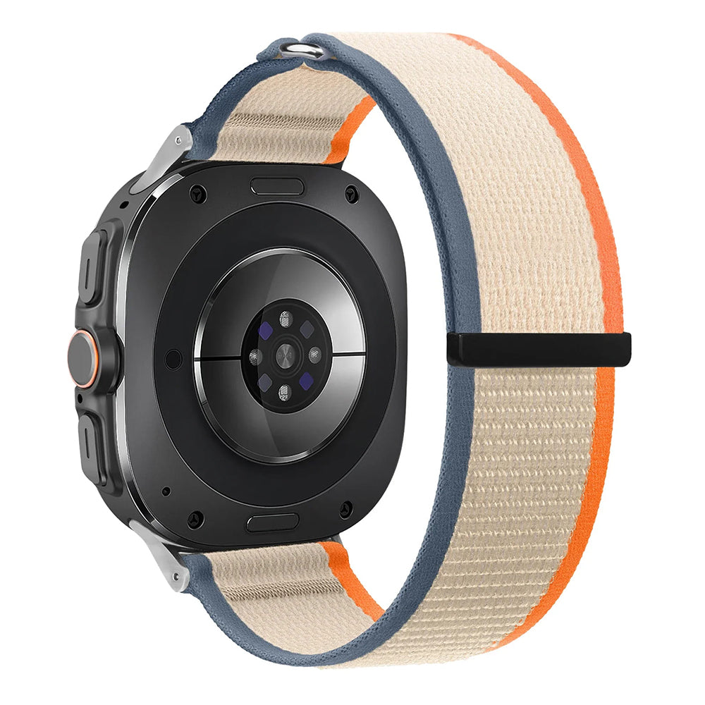 Techsuit W054 szíj Samsung Galaxy Watch Ultra-hoz, Narancssárga Bézs