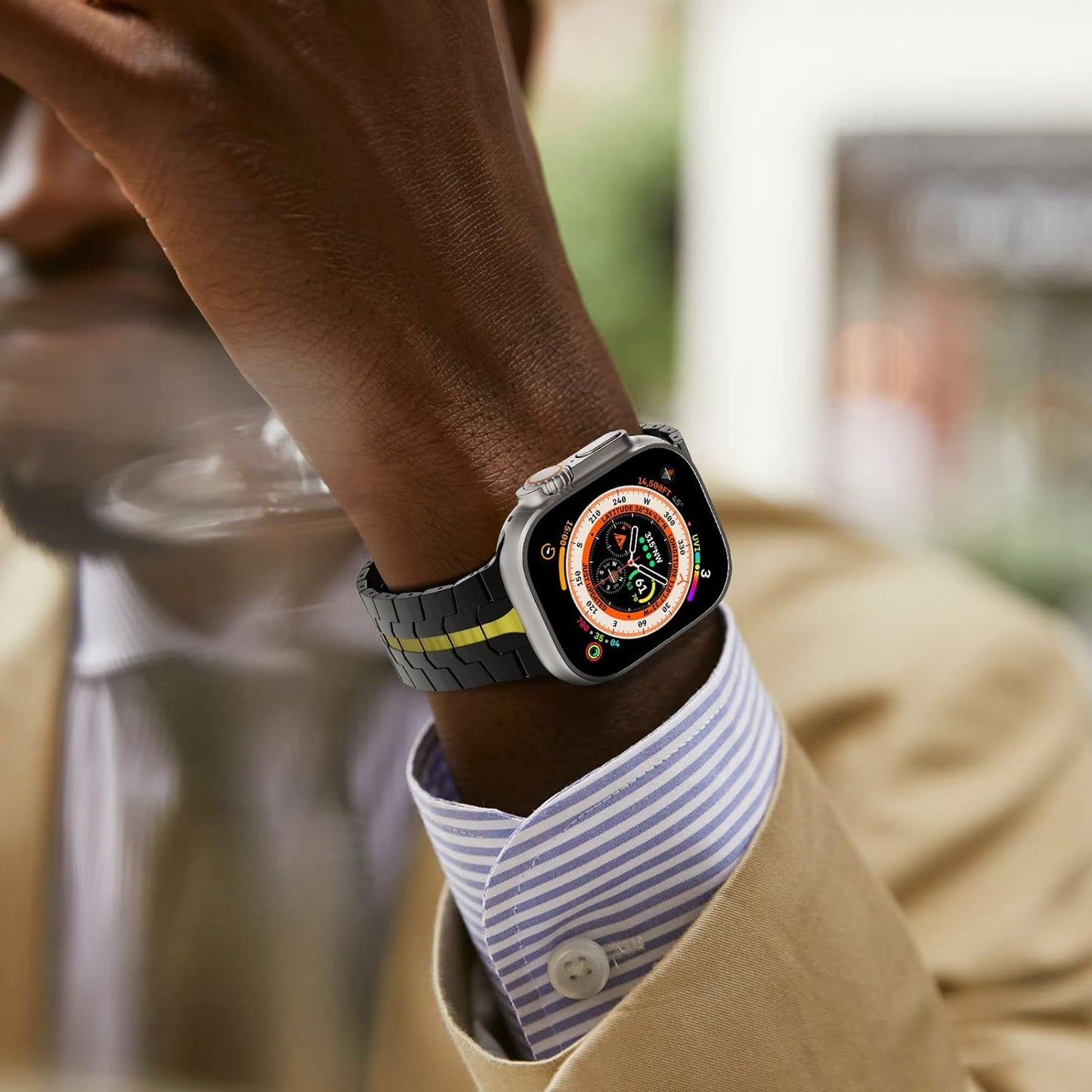 Techsuit W063 szíj Apple Watch 49mm / 46mm / 45mm / 44mm / 42mm sorozathoz, Szürke