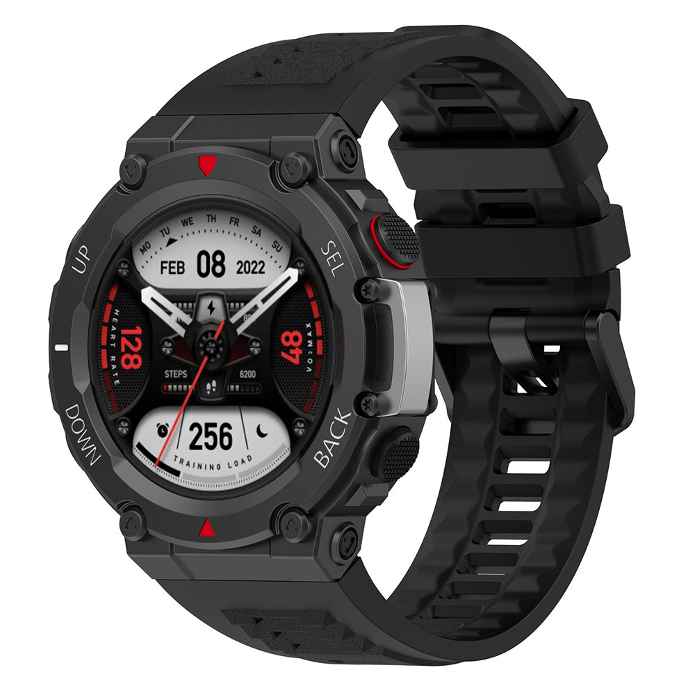 Techsuit W067 szíj az Amazfit T-Rex 2-hez, Fekete