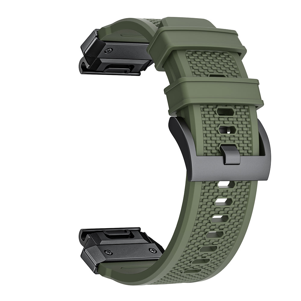 Techsuit W068 szíj Garmin Watch Fenix / Forerunner / Approach sorozathoz, 22mm, Zöld Fekete