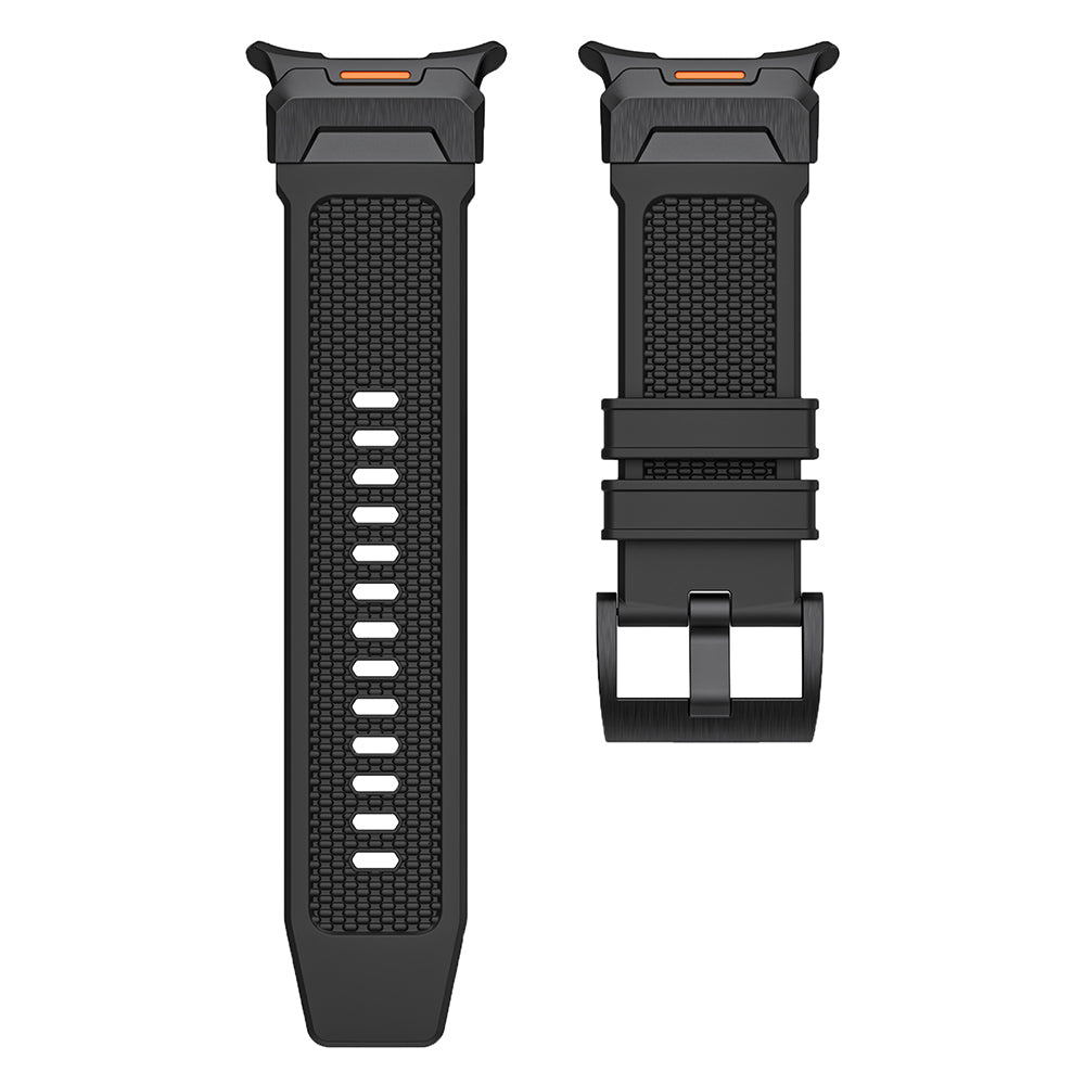Techsuit W068 szíj Samsung Galaxy Watch Ultra-hoz, Fekete-Ezüst