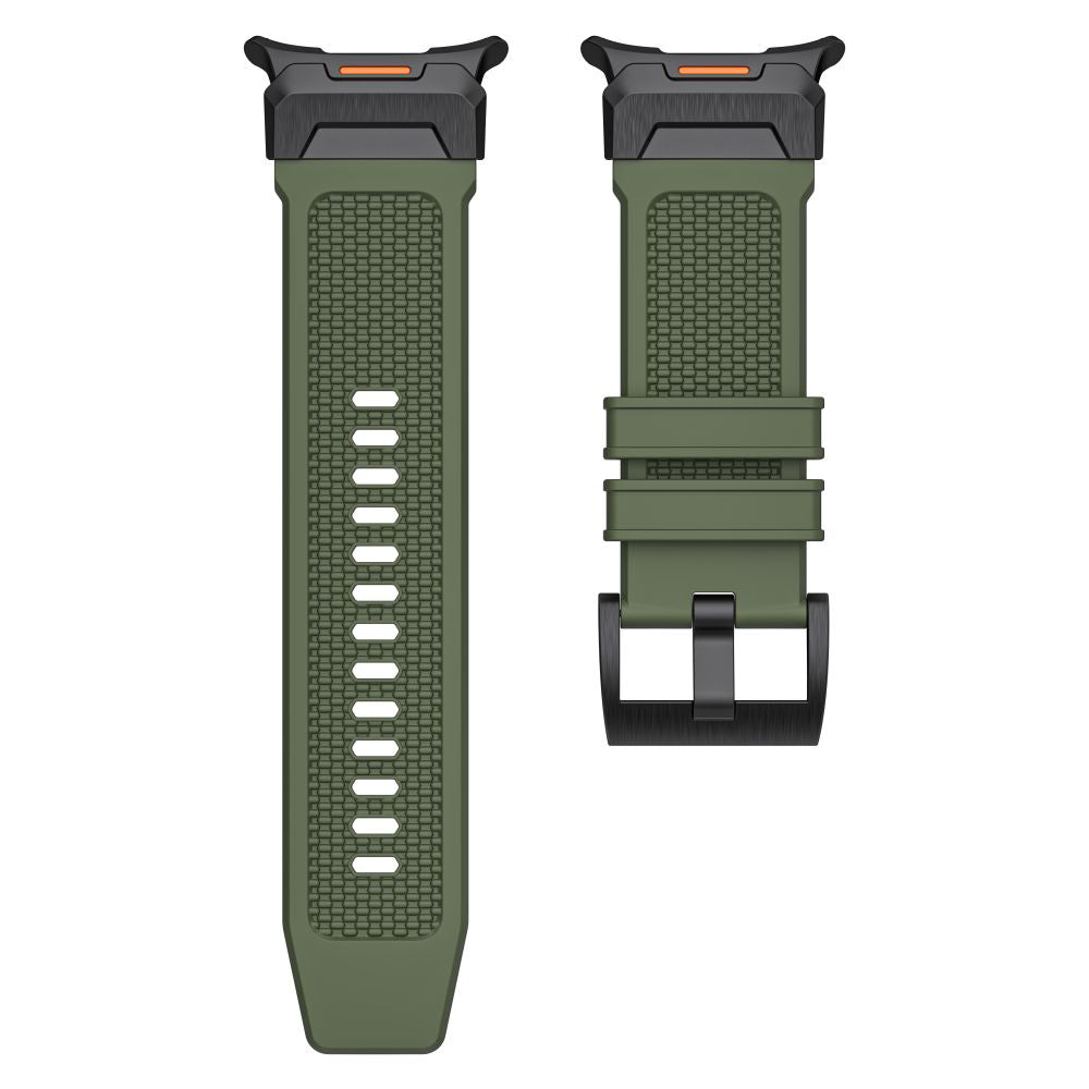 Techsuit W068 szíj Samsung Galaxy Watch Ultra-hoz, Fekete Zöld