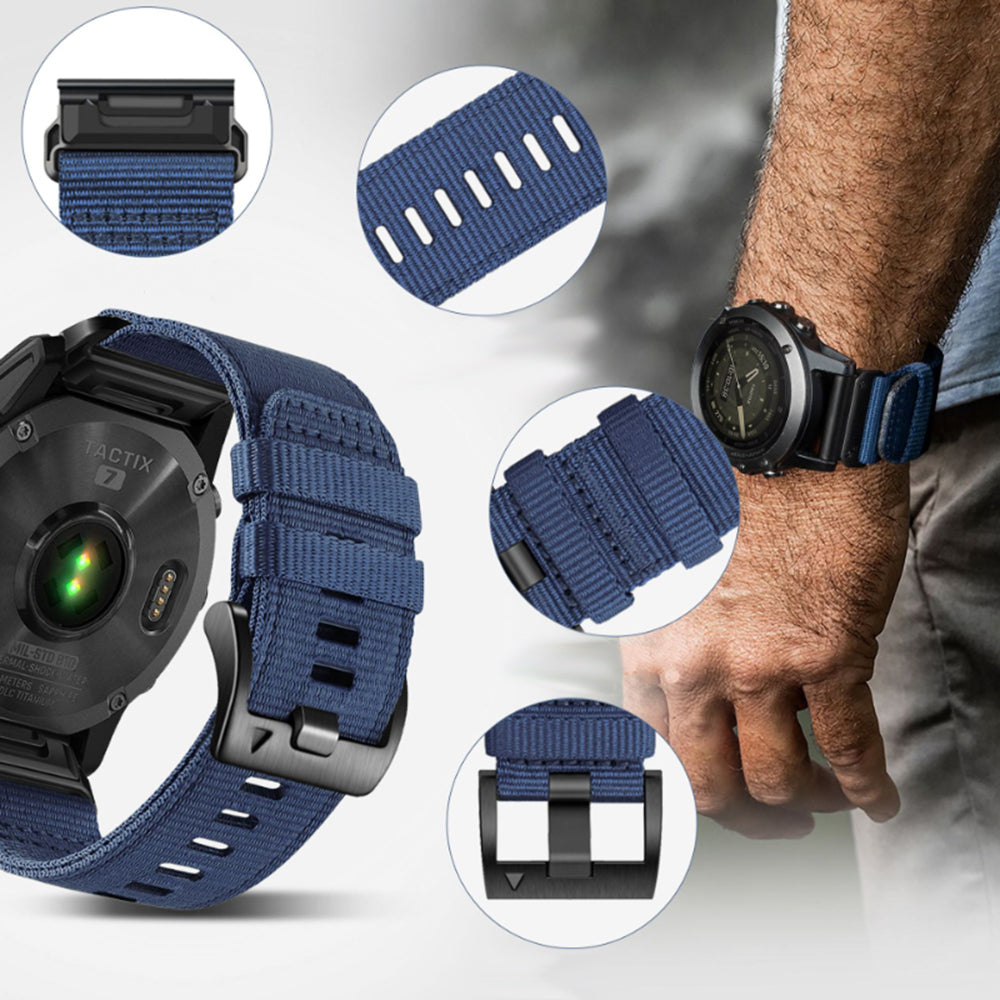 Techsuit W070 szíj Garmin Watch Fenix / Forerunner sorozathoz, 22mm, Sötétzöld