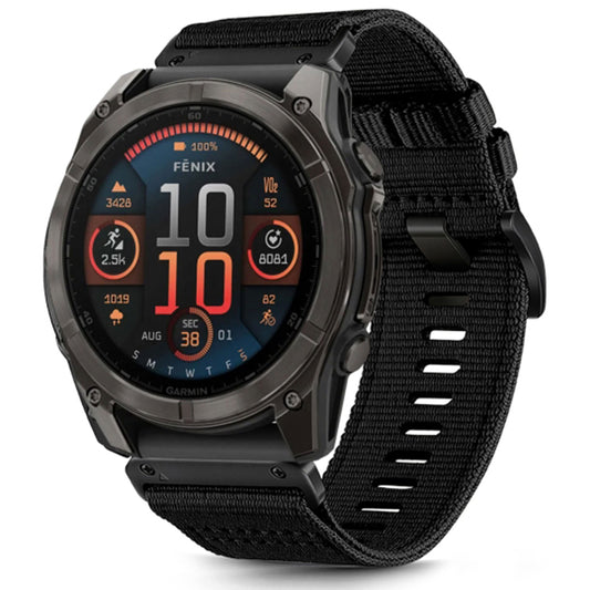 Techsuit W070 szíj Garmin Watch Fenix sorozathoz, 26mm, Fekete