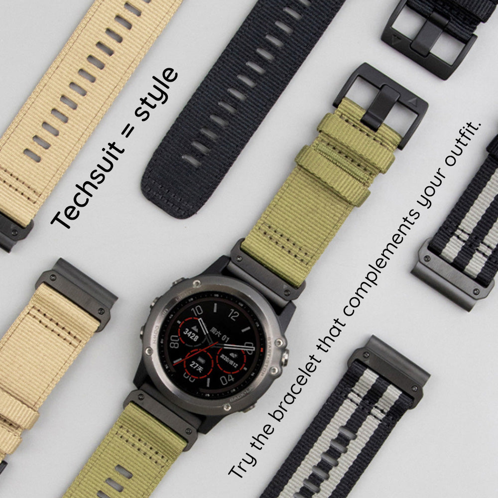 Techsuit W070 szíj Garmin Watch Fenix sorozathoz, 26mm, Narancssárga