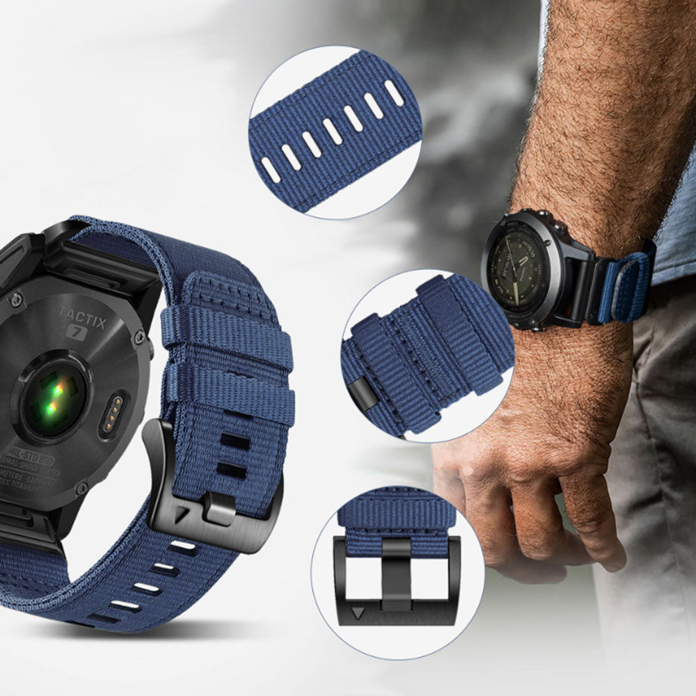 Techsuit W070 Strap for Samsung Galaxy Watch / Huawei Watch Series, 22mm, Black