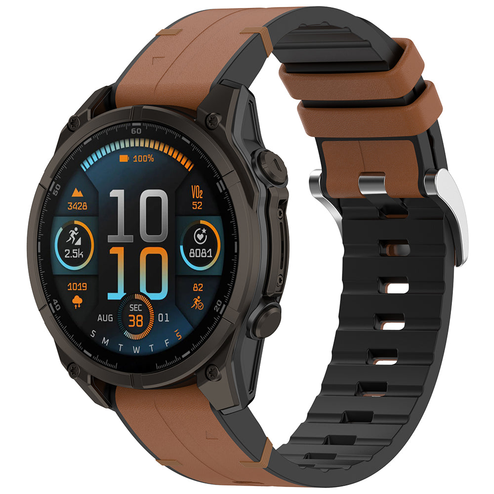 Techsuit W071 szíj Garmin Instinct / Approach / Fenix órasorozathoz, 20mm, barna