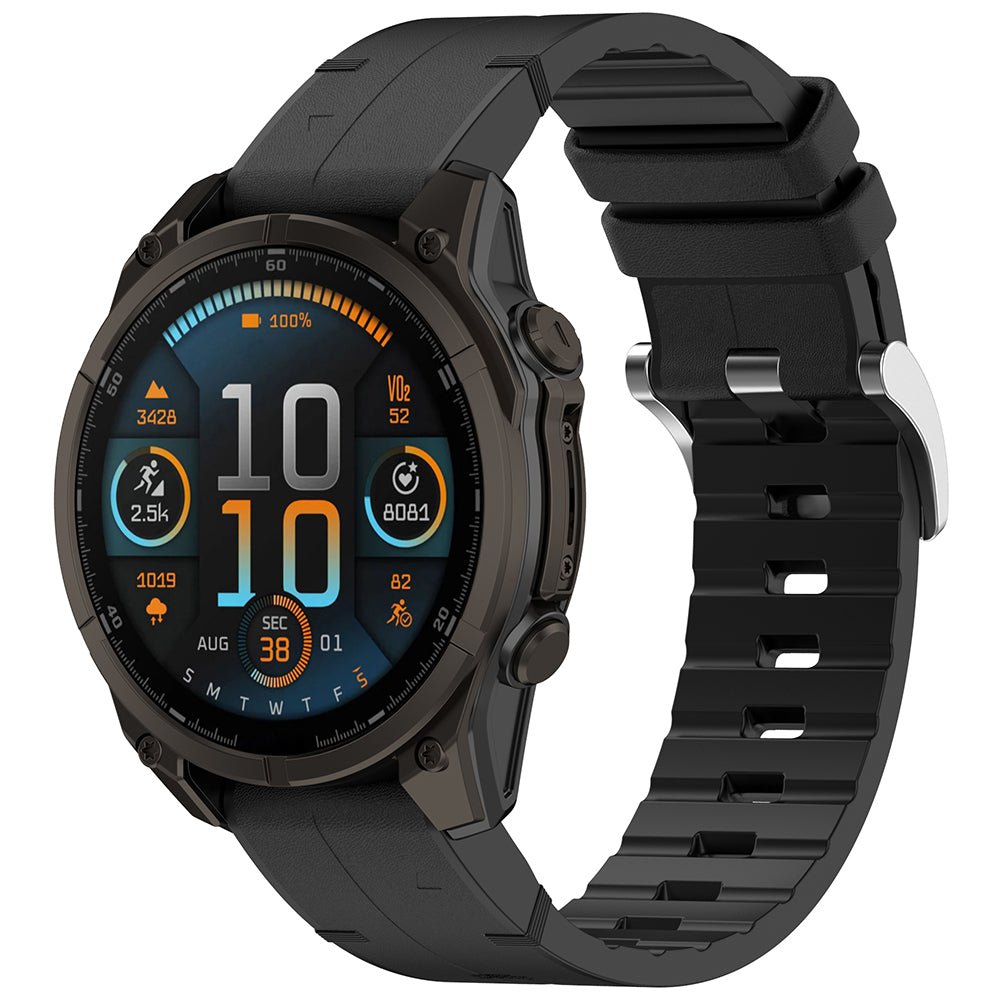 Techsuit W071 szíj a Garmin Watch Fenix sorozathoz, 26mm, Fekete